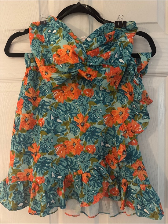 bloom Other - bloom Teal and Orange Floral Swim Sarong